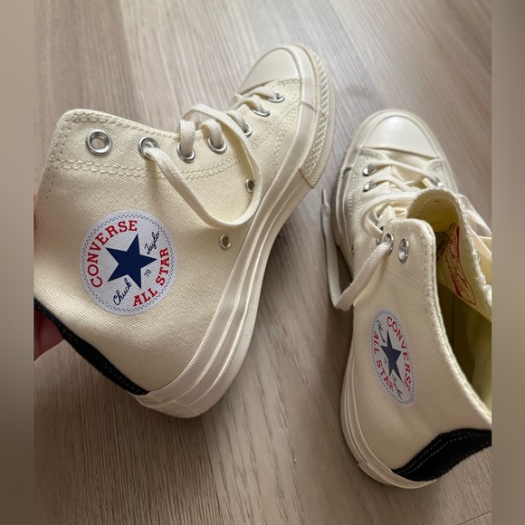 Comme Des Garcons PLAY x Converse Unisex Chuck Taylor High Top Sneakers - Picture 8 of 9